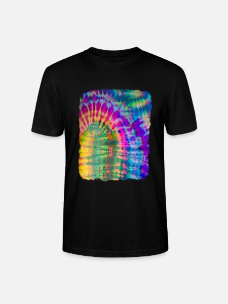 Tie Dye Batik - Stanley/Stella CRAFTER Unisex Organic T-Shirt - black