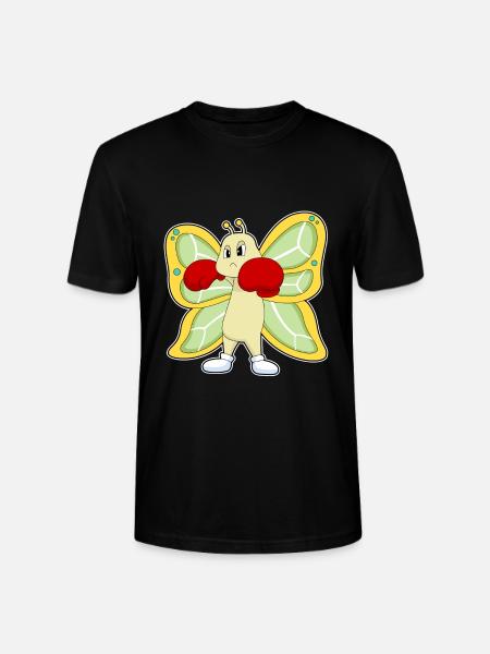 Butterfly Boxer Boxing Gloves - Stanley/Stella CRAFTER Unisex Organic T-Shirt - black