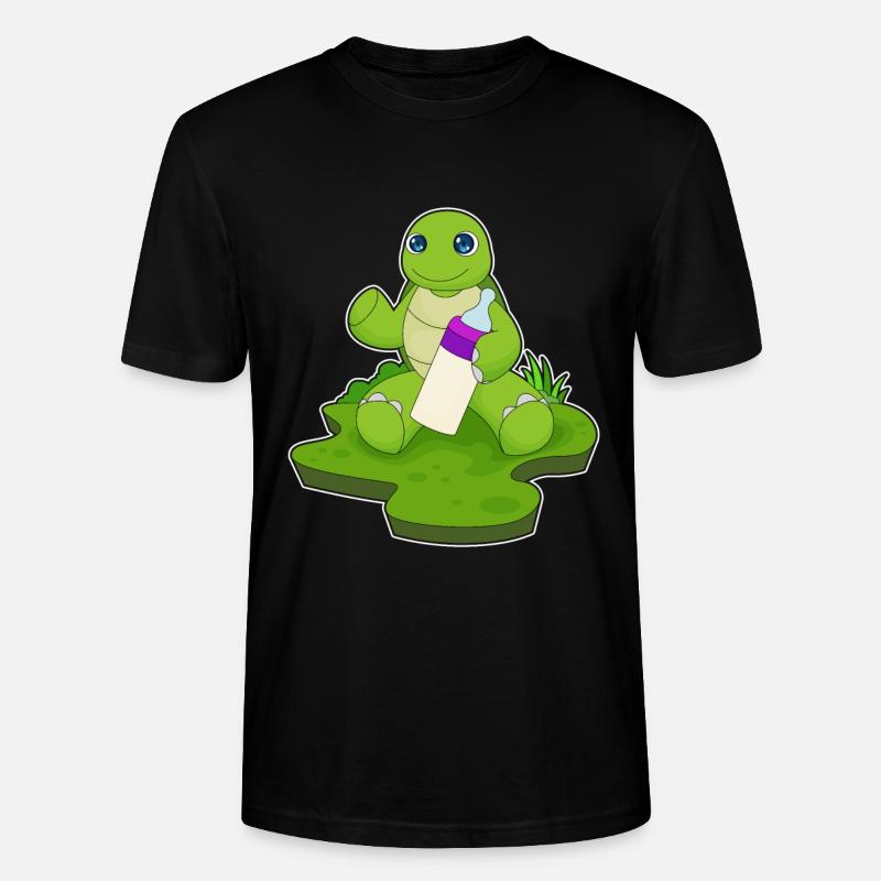 Lait de bébé Turtle - T-shirt bio CRAFTER Stanley Stella Unisexe - noir