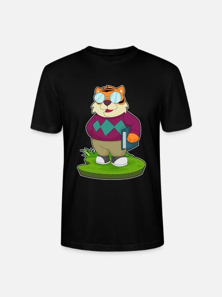 Tiger Pensioner Book - Stanley/Stella CRAFTER Unisex Organic T-Shirt - black