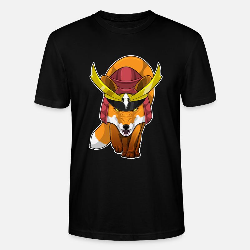 Fuchs Samurai Kampfkunst - Stanley/Stella Unisex Bio-T-Shirt CRAFTER - Schwarz