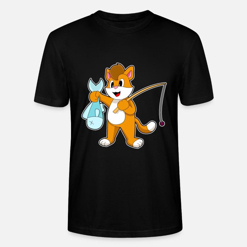 Pêche au chat pêcheur - T-shirt bio CRAFTER Stanley Stella Unisexe - noir