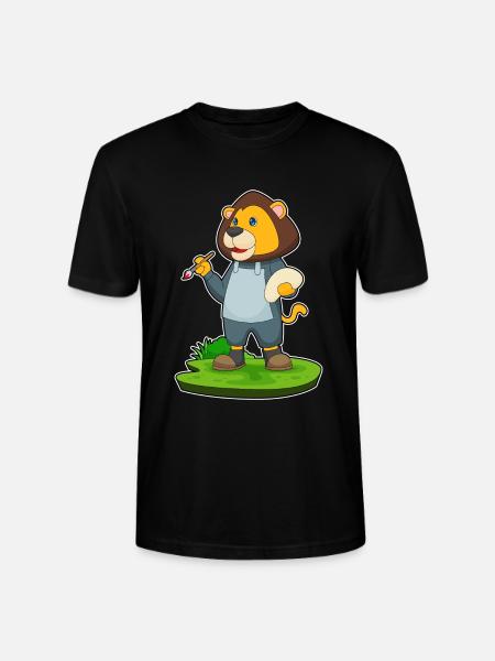 Lion Peintre Pinceau Peinture - T-shirt bio CRAFTER Stanley Stella Unisexe - noir
