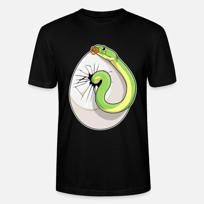 Schlange Ei Schnuller - Stanley/Stella Unisex Bio-T-Shirt CRAFTER - Schwarz
