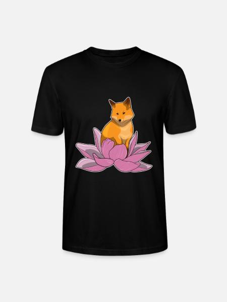Fuchs Lotusblume - Stanley/Stella Unisex Bio-T-Shirt CRAFTER - Schwarz
