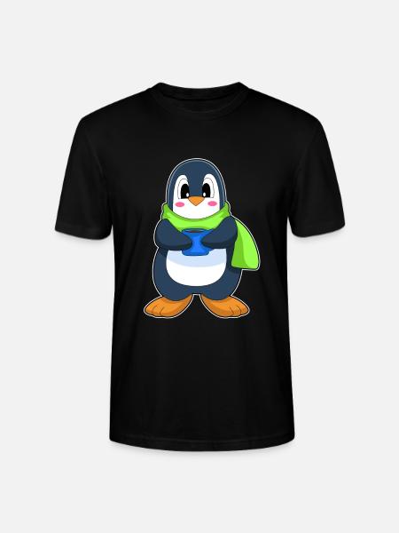 Penguin Coffee Mug - Stanley/Stella CRAFTER Unisex Organic T-Shirt - black