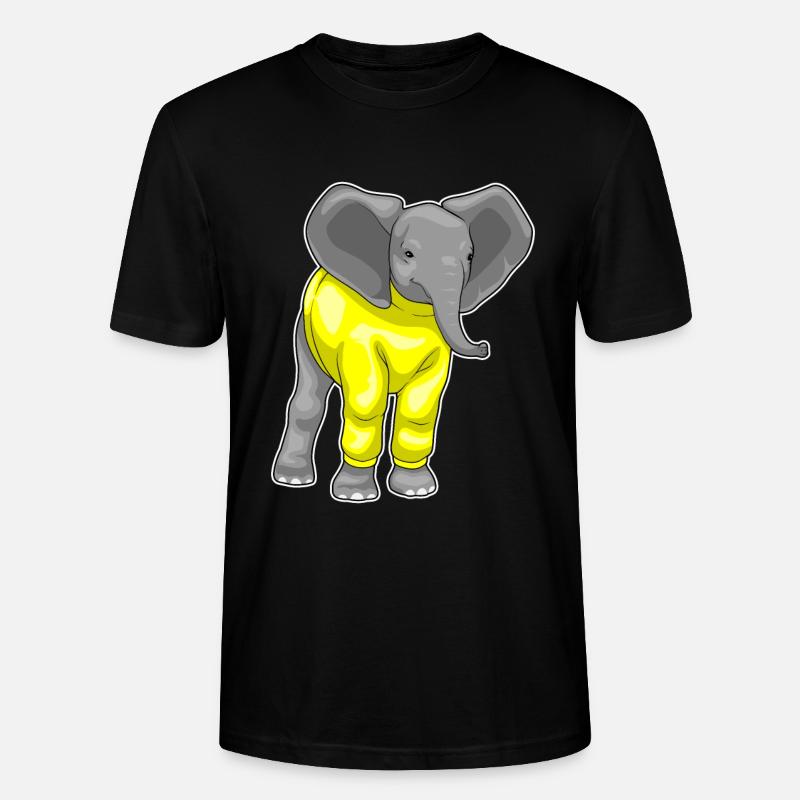 Elefant Winter Pullover - Stanley/Stella Unisex Bio-T-Shirt CRAFTER - Schwarz
