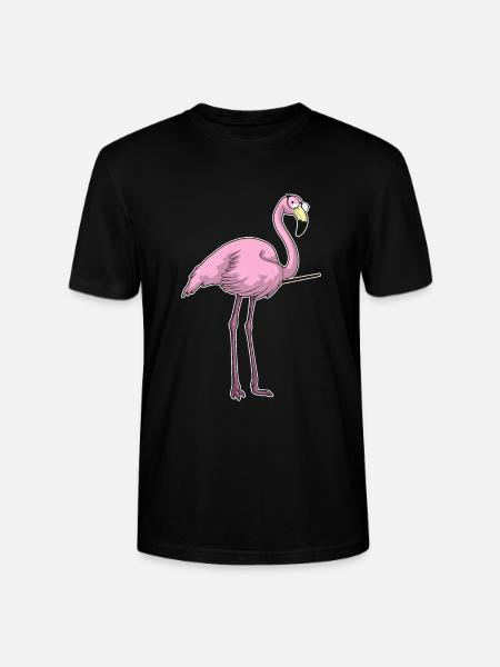 Flamingo Teacher Pointing Stick School - Stanley/Stella CRAFTER Unisex Organic T-Shirt - black