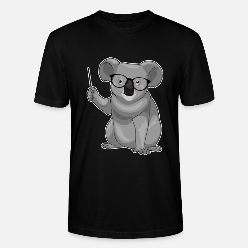 Koala Lehrer Pointer - Stanley/Stella Unisex Bio-T-Shirt CRAFTER - Schwarz