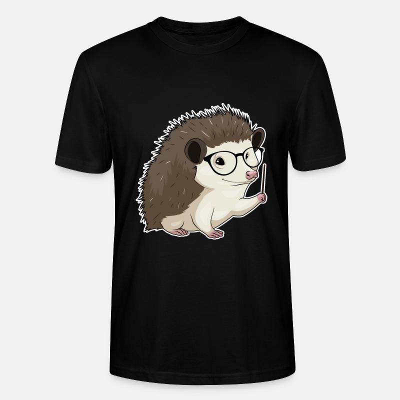 Igel Lehrer Pointer - Stanley/Stella Unisex Bio-T-Shirt CRAFTER - Schwarz