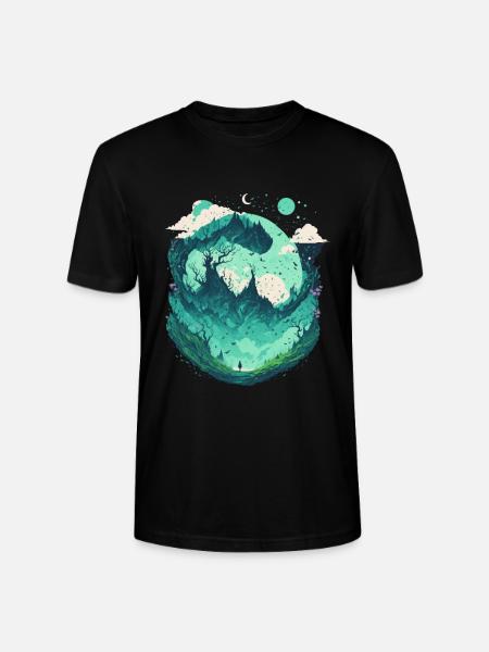 Fantasy Wonderland Fairytale Forest - Stanley/Stella CRAFTER Unisex Organic T-Shirt - black