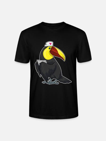 Toucan Nurse - Stanley/Stella CRAFTER Unisex Organic T-Shirt - black