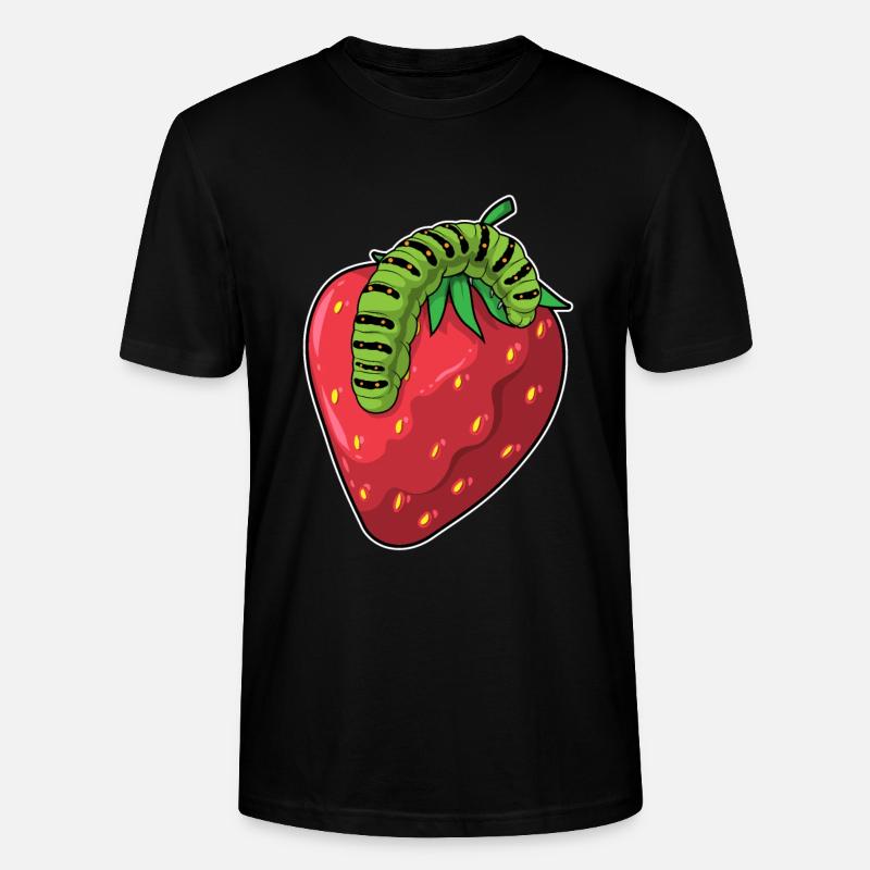 Raupe Erdbeere - Stanley/Stella Unisex Bio-T-Shirt CRAFTER - Schwarz