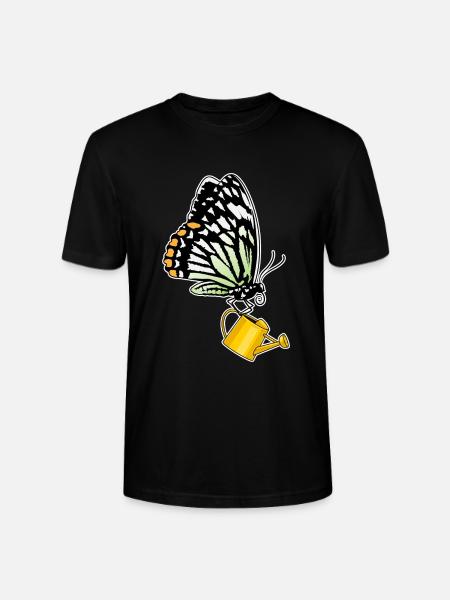 Butterfly watering can - Stanley/Stella CRAFTER Unisex Organic T-Shirt - black