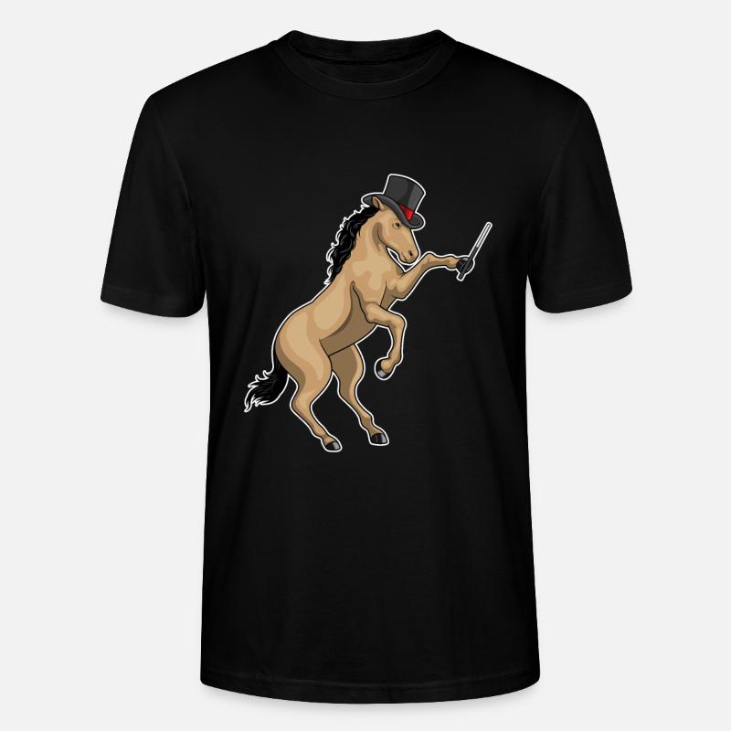 Pferd Zauberer Zauberstab - Stanley/Stella Unisex Bio-T-Shirt CRAFTER - Schwarz