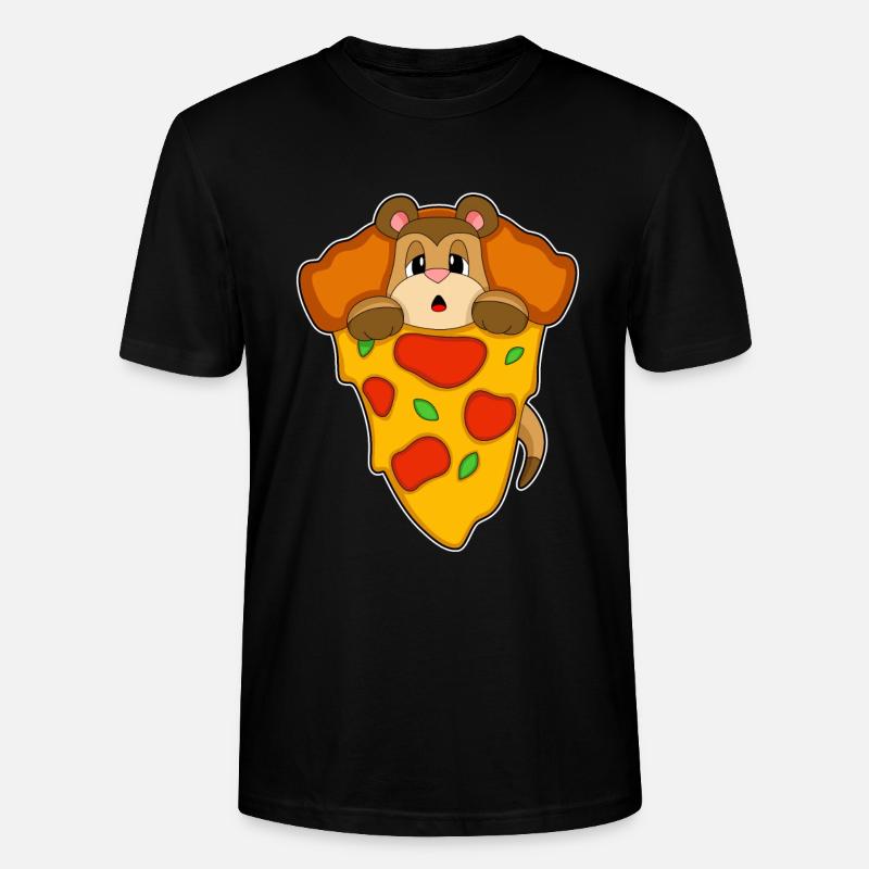 Erdmännchen Pizza - Stanley/Stella Unisex Bio-T-Shirt CRAFTER - Schwarz