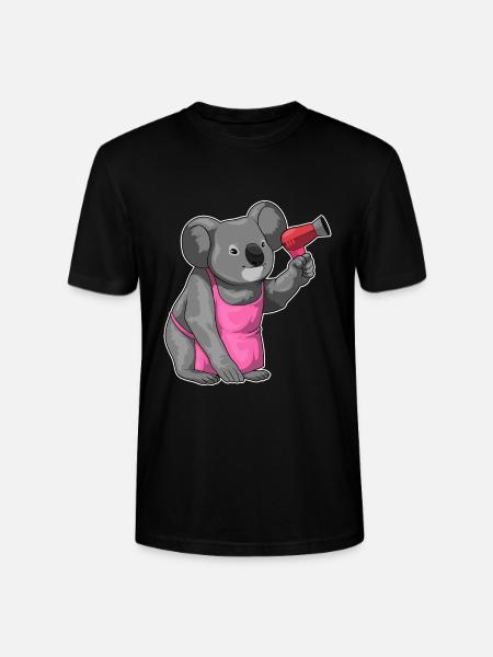 Koala Hairdresser Sèche-cheveux - T-shirt bio CRAFTER Stanley Stella Unisexe - noir