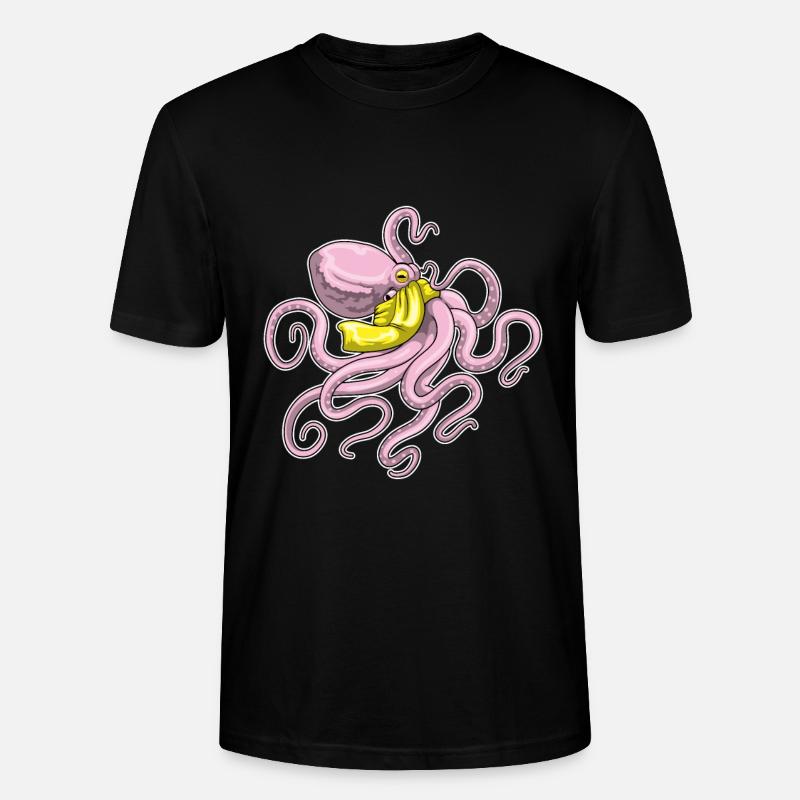 Krake Schal - Stanley/Stella Unisex Bio-T-Shirt CRAFTER - Schwarz