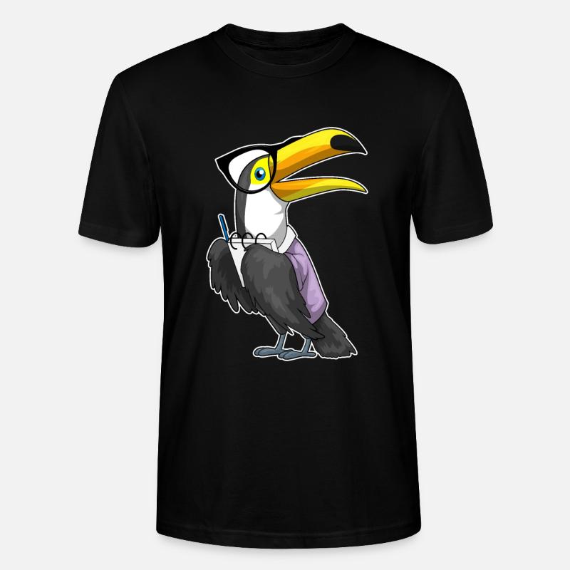 Toucan Secrétaire Bloc-notes - T-shirt bio CRAFTER Stanley Stella Unisexe - noir