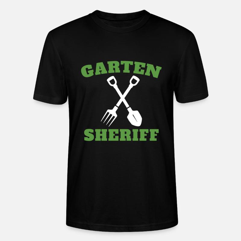Gärtner Hobbygärtner Landschaftsbau Garten Sheriff - Stanley/Stella Unisex Bio-T-Shirt CRAFTER - Schwarz
