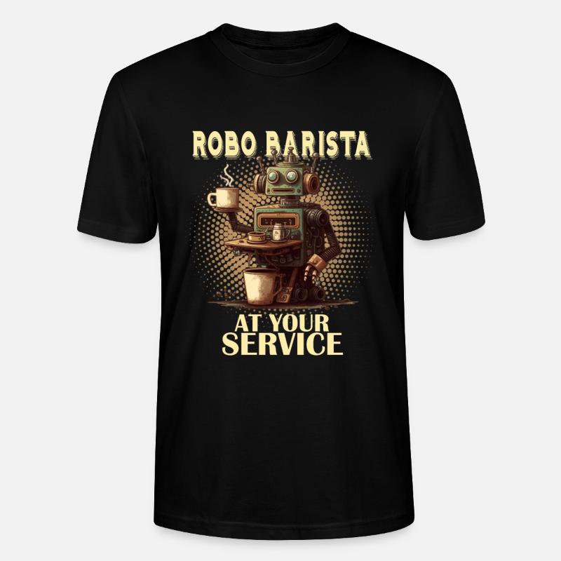 Robobarista Robot de cuisson de café - T-shirt bio CRAFTER Stanley Stella Unisexe - noir