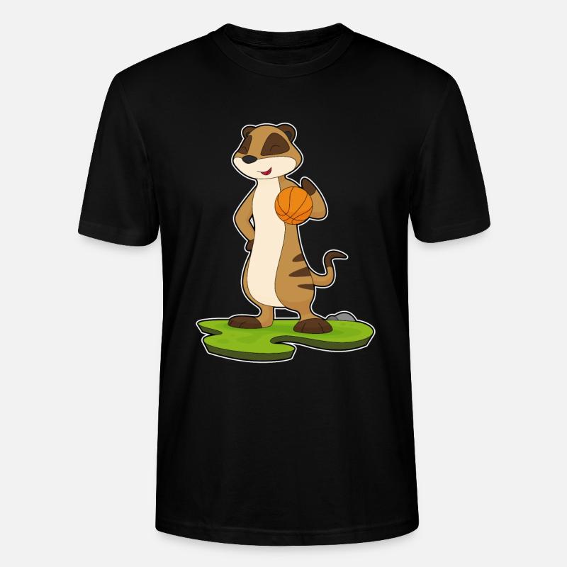 Suricate Basketteur Basketteur Basket-ball - T-shirt bio CRAFTER Stanley Stella Unisexe - noir