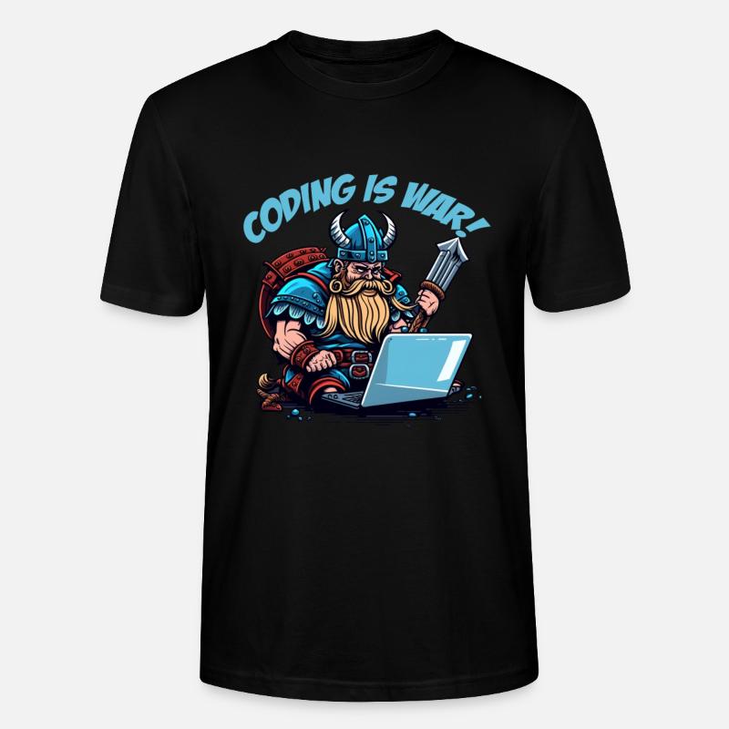 "Coding is war" Vikings - Stanley/Stella CRAFTER Unisex Organic T-Shirt - black