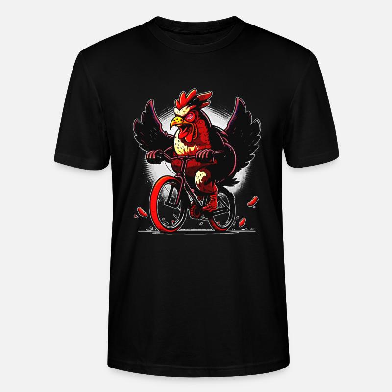 Poulet confortable à vélo - T-shirt bio CRAFTER Stanley Stella Unisexe - noir