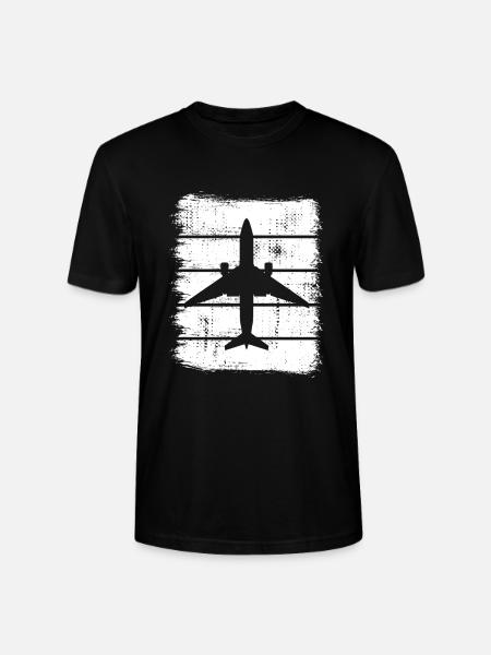 Aircraft sketch - Stanley/Stella CRAFTER Unisex Organic T-Shirt - black