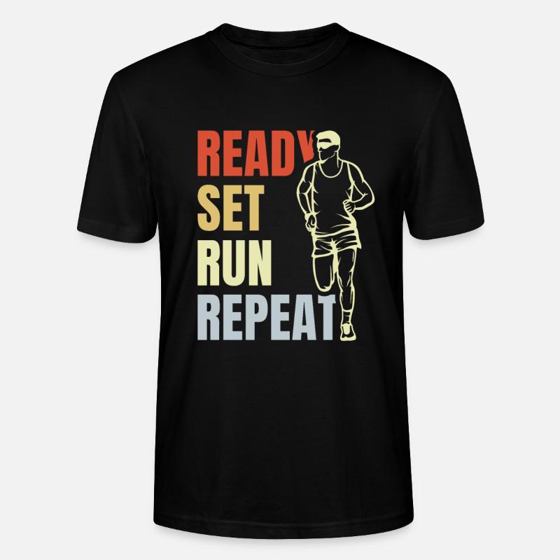 Ready Set Run Repeat - Stanley/Stella Unisex Bio-T-Shirt CRAFTER - Schwarz
