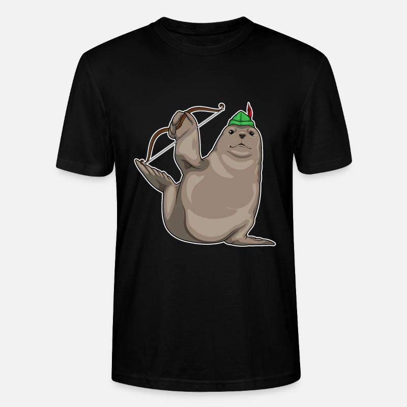 Arc de phoque - T-shirt bio CRAFTER Stanley Stella Unisexe - noir