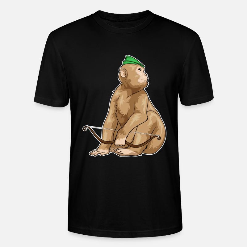 Arc Monkey Archer - T-shirt bio CRAFTER Stanley Stella Unisexe - noir