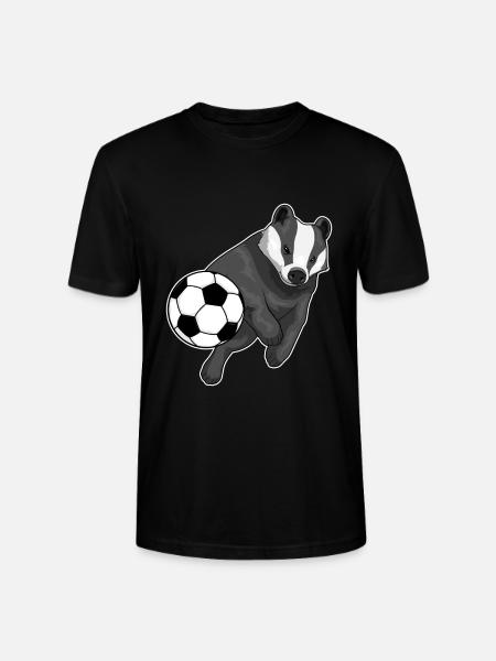Badger Soccer Player Soccer - Stanley/Stella CRAFTER Unisex Organic T-Shirt - black