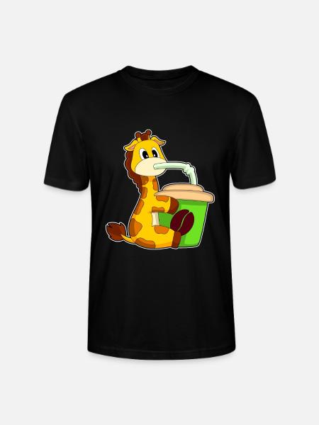 Giraffe Coffee to go Mug - Stanley/Stella CRAFTER Unisex Organic T-Shirt - black