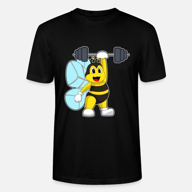 Abeille Musculation Barbell - T-shirt bio CRAFTER Stanley Stella Unisexe - noir