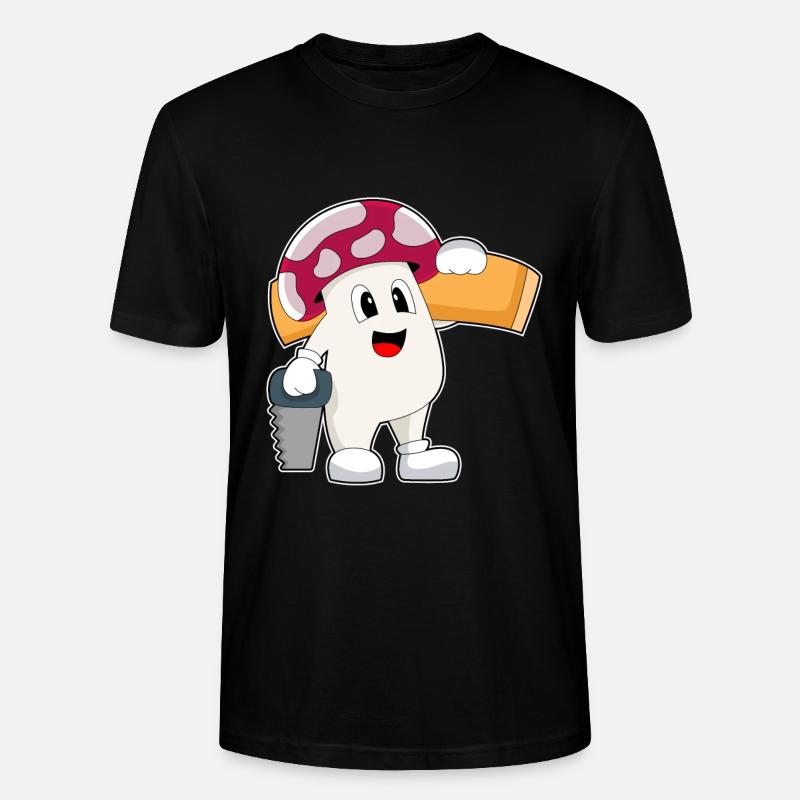 Scie artisanale champignon - T-shirt bio CRAFTER Stanley Stella Unisexe - noir