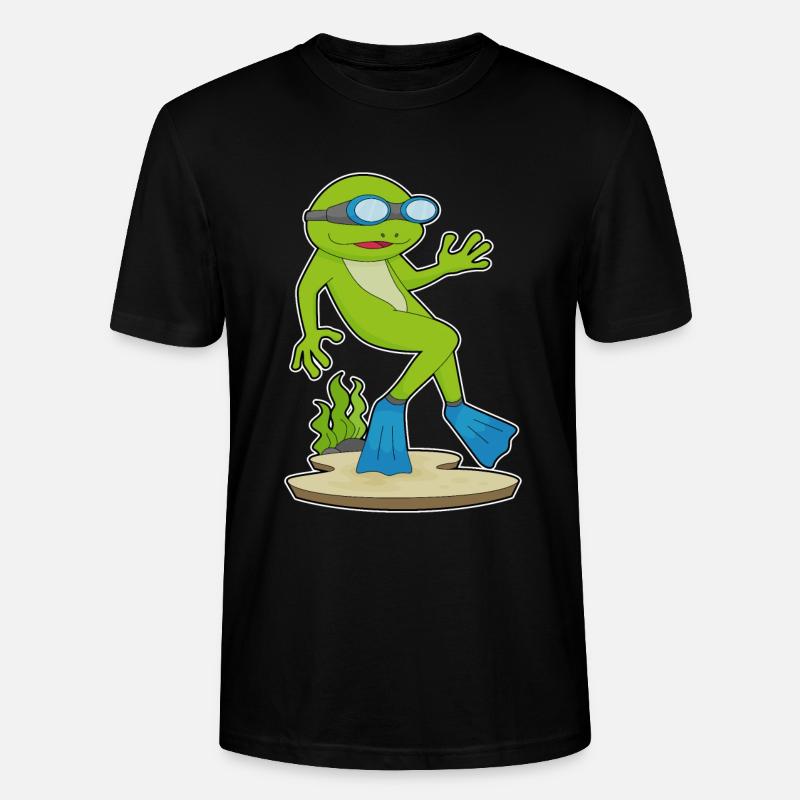 Plongeon de plongée de nage - T-shirt bio CRAFTER Stanley Stella Unisexe - noir
