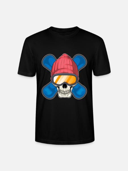 Skull Snowboarder Snowboard - T-shirt bio CRAFTER Stanley Stella Unisexe - noir