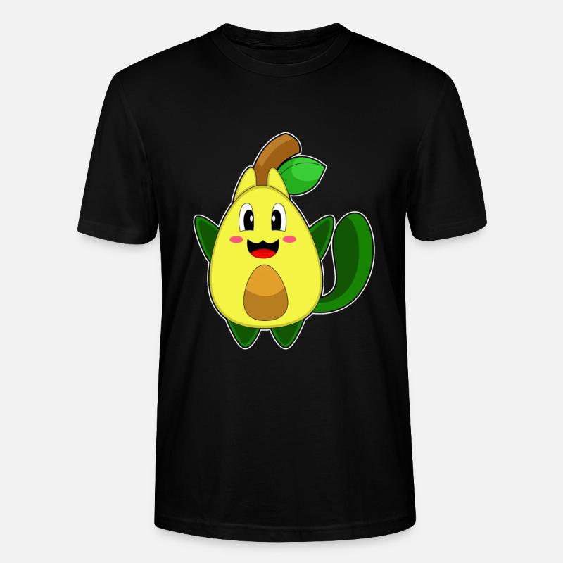 Katze Avocado - Stanley/Stella Unisex Bio-T-Shirt CRAFTER - Schwarz