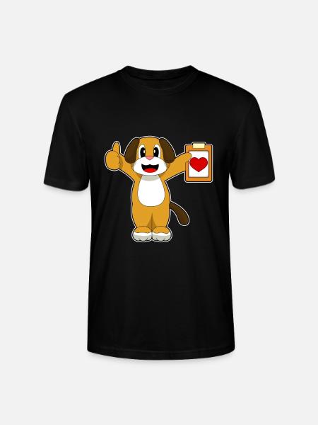 Dog Heart - Stanley/Stella CRAFTER Unisex Organic T-Shirt - black