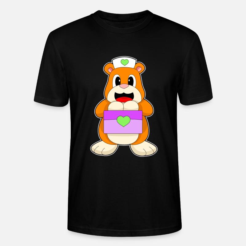 Hamster Krankenschwester Box - Stanley/Stella Unisex Bio-T-Shirt CRAFTER - Schwarz