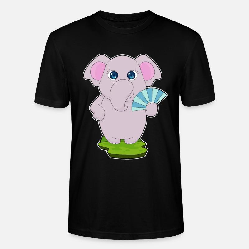 Elefant Handventilator - Stanley/Stella Unisex Bio-T-Shirt CRAFTER - Schwarz