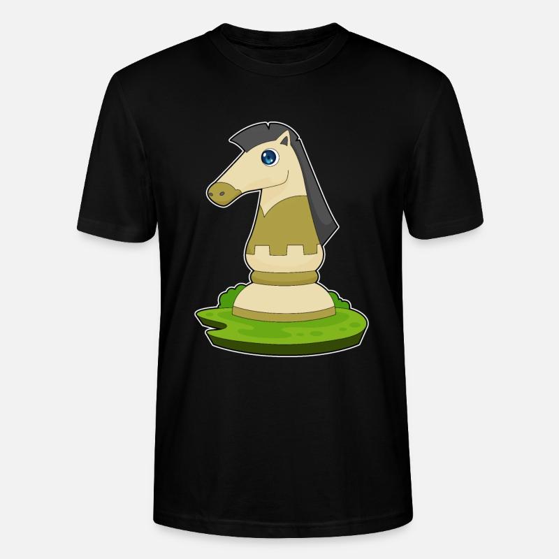 Pièce d’échecs Knight Chess - T-shirt bio CRAFTER Stanley Stella Unisexe - noir