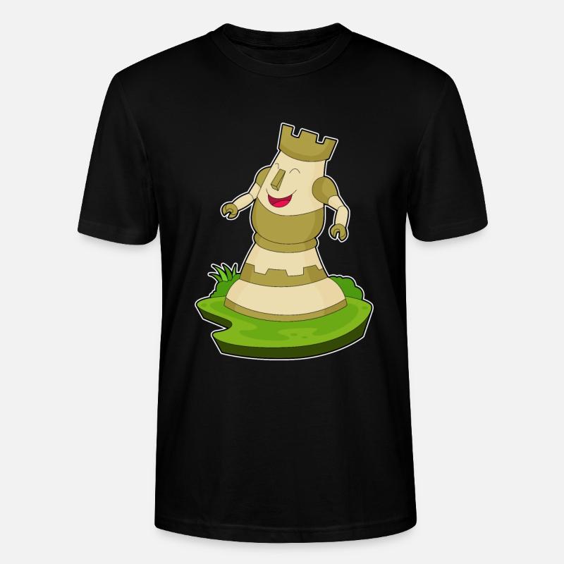Schachfigur Turm Schach - Stanley/Stella Unisex Bio-T-Shirt CRAFTER - Schwarz