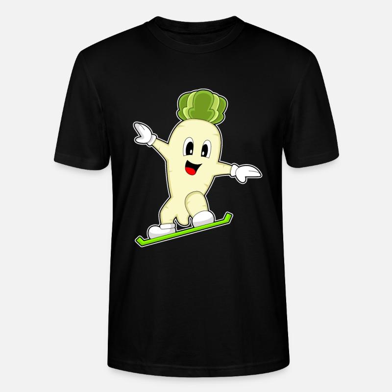 Radieschen Snowboarder Snowboard - Stanley/Stella Unisex Bio-T-Shirt CRAFTER - Schwarz