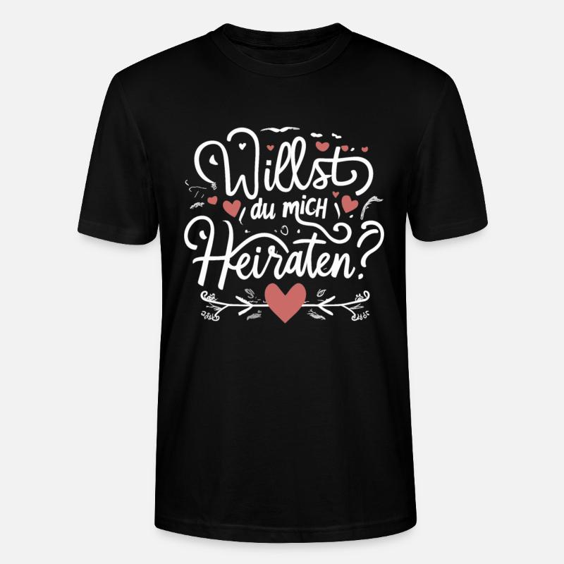 Willst du mich heiraten - Stanley/Stella Unisex Bio-T-Shirt CRAFTER - Schwarz