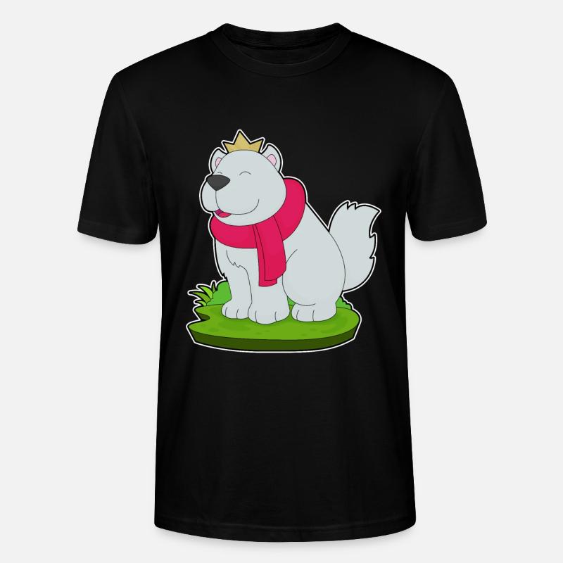 Chien Prince Crown - T-shirt bio CRAFTER Stanley Stella Unisexe - noir