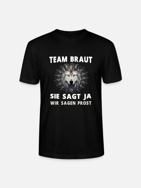 Hochzeit Junggesellenabschied Wolf Braut Bräutigam - Stanley/Stella Unisex Bio-T-Shirt CRAFTER - Schwarz