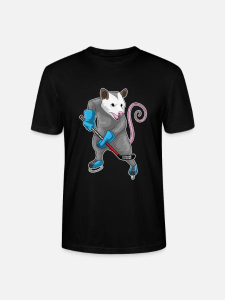 Beutelratte Eishockey Eishockeyschläger - Stanley/Stella Unisex Bio-T-Shirt CRAFTER - Schwarz