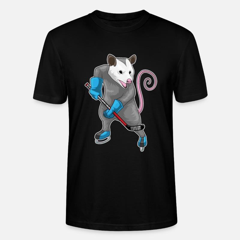 Beutelratte Eishockey Eishockeyschläger - Stanley/Stella Unisex Bio-T-Shirt CRAFTER - Schwarz